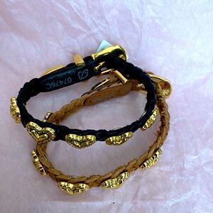 Brighton Roped Heart Braid Bandit Bracelets. Gold plated.